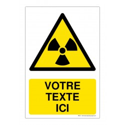 W003 - Danger matières radioactives + Texte