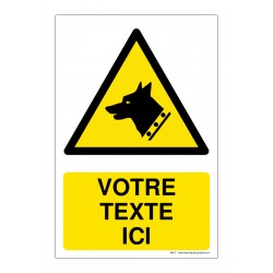 W013 - Danger chien de garde + Texte