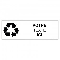 Recyclage - Coloris Blanc + Texte