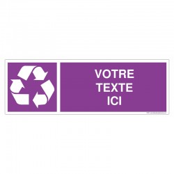 Recyclage - Coloris Violet + Texte