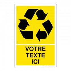 Recyclage - Coloris Jaune + Texte