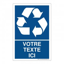 Recyclage - Coloris Bleu + Texte