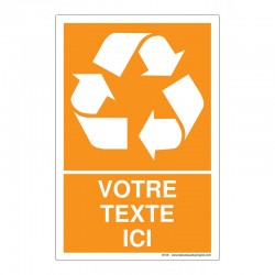 Recyclage - Coloris Orange + Texte