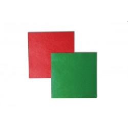 Carton rouge/vert recto-verso 70 x 70mm - Lot de 100