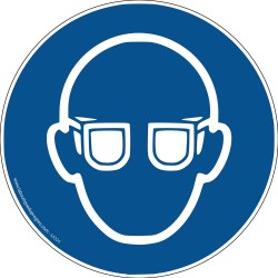 Pictogramme Obligation port des lunettes de protection M004